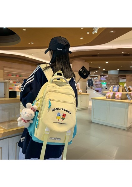 Okul Çantası Kadın Orta ve Lise Üniversite Öğrencileri Için Yeni Moda Büyük Kapasiteli Sırt Çantası Basit Seyahat Sırt Çantası (Yurt Dışından) modelleri