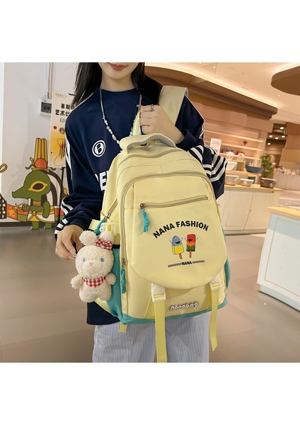 Okul Çantası Kadın Orta ve Lise Üniversite Öğrencileri Için Yeni Moda Büyük Kapasiteli Sırt Çantası Basit Seyahat Sırt Çantası (Yurt Dışından) fırsatları