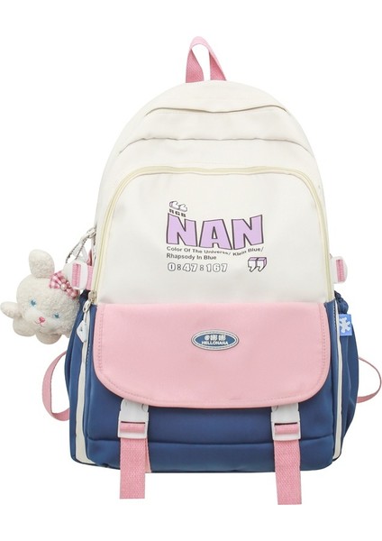 Ortaokul Kızları Için Basit ve Çok Yönlü, Büyük Kapasiteli Sırt Çantası, Bilgisayar Çantası, Kişiselleştirilmiş Mektup Sırt Çantası (Yurt Dışından)