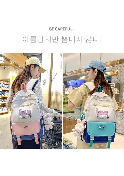 Ortaokul Kızları Için Basit ve Çok Yönlü, Büyük Kapasiteli Sırt Çantası, Bilgisayar Çantası, Kişiselleştirilmiş Mektup Sırt Çantası (Yurt Dışından) fırsatları