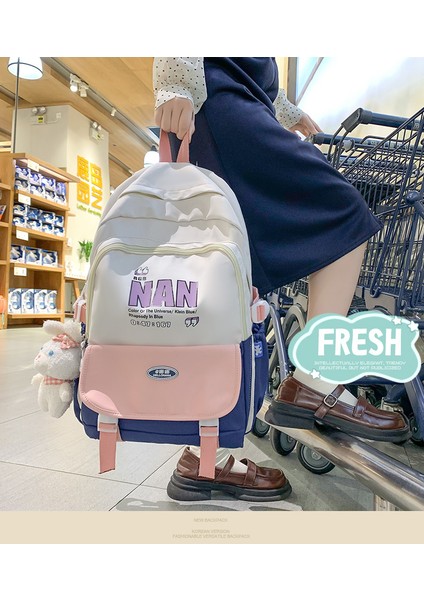 Ortaokul Kızları Için Basit ve Çok Yönlü, Büyük Kapasiteli Sırt Çantası, Bilgisayar Çantası, Kişiselleştirilmiş Mektup Sırt Çantası (Yurt Dışından) indirimleri