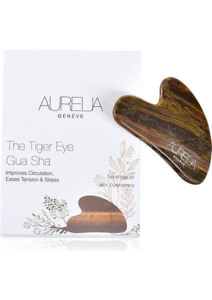 The Tiger Eye Gua Sha - Kalp Şekilli Gua Sha Taşı – Kaplangözü