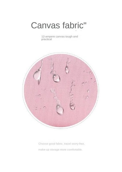 Canvas Kozmetik Çantası, Taşınabilir ve Büyük Kapasiteli Çok Fonksiyonlu Seyahat Kozmetik Çantası Için Uygun (Yurt Dışından) fırsatları