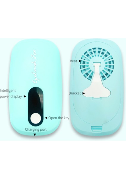 Aşılı Kirpik Saç Kurutma Makinesi Mini Elektrikli Kurutucu Küçük Fan USB Kurutma Kirpik Kirpik Uzantıları Için Kirpik Güzellik Aracı | Yanlış Kirpik Aksesuarları (Mavi) (Yurt Dışından)