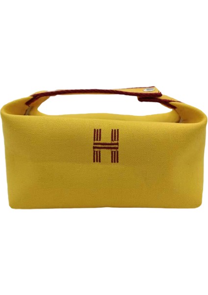 Canvas Kozmetik Çantası, Taşınabilir Büyük Kapasite Cilt Bakımı Ürünleri Için Uygun Portatif Kozmetik Çanta Taşınabilir (Yurt Dışından)