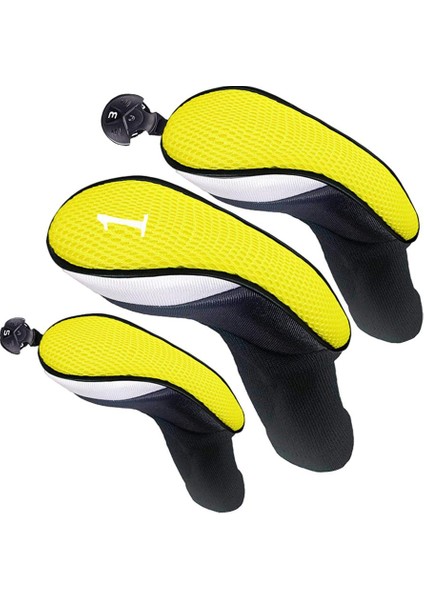 3 Golf Başlığı Boyunlu Büyük Boy Sürücüler Için Woods Sarı (Yurt Dışından)