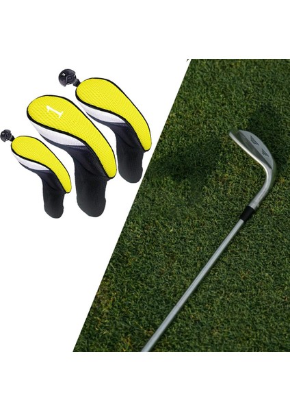 3 Golf Başlığı Boyunlu Büyük Boy Sürücüler Için Woods Sarı (Yurt Dışından) modelleri