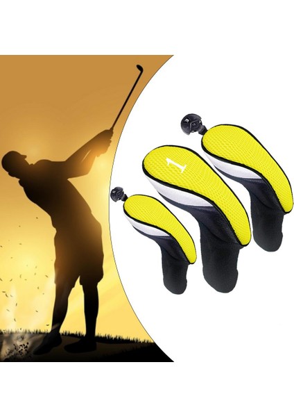 3 Golf Başlığı Boyunlu Büyük Boy Sürücüler Için Woods Sarı (Yurt Dışından) indirimleri
