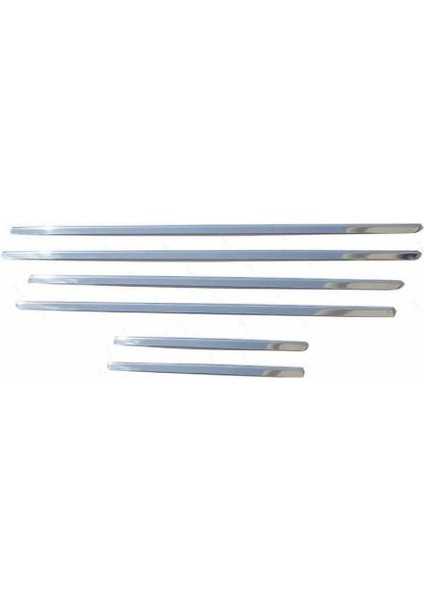 Alminox Oto Audi Audi A3 Krom Cam Çıtası 6 Parça Paslanmaz Çelik 2005-2008