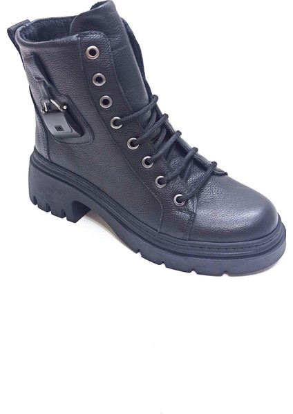 Siyah Deri Kadın Postal Bot Ayakkabı fiyatları