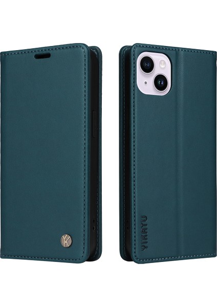 Apple iPhone15 Plus Flip Cüzdan Kılıf Pu Deri Manyetik Otomatik Emilmiş Standlı Telefon Kapağı (Yurt Dışından) fiyatları