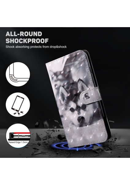 Apple iPhone15 Plus Pu Deri Cüzdan Kılıfı Flip Stand 3D Telefon Kapağı Kayış (Yurt Dışından)