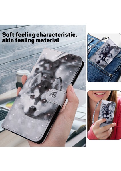 Apple iPhone15 Plus Pu Deri Cüzdan Kılıfı Flip Stand 3D Telefon Kapağı Kayış (Yurt Dışından)
