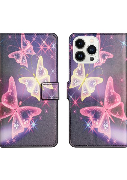 Apple iPhone15 Pro Max Pu Deri Flip Koruyucu Kılıf Stand Cüzdan Telefon Kapağı (Yurt Dışından)