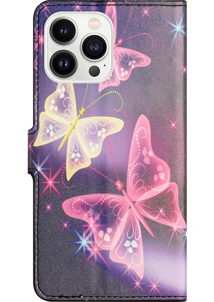 Apple iPhone15 Pro Max Pu Deri Flip Koruyucu Kılıf Stand Cüzdan Telefon Kapağı (Yurt Dışından)