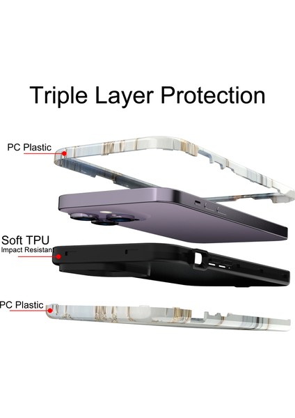 Apple iPhone15 Pro Max Telefon Kılıfı, Pc + Tpu Anti-Drop Telefon Kapağı (Yurt Dışından)