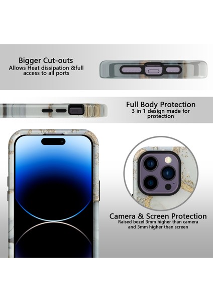 Apple iPhone15 Pro Max Telefon Kılıfı, Pc + Tpu Anti-Drop Telefon Kapağı (Yurt Dışından)