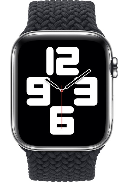 Apple Watch Ultra 2 Kordon, (Small Size, 127MM) Braided Solo Loop Band Siyah