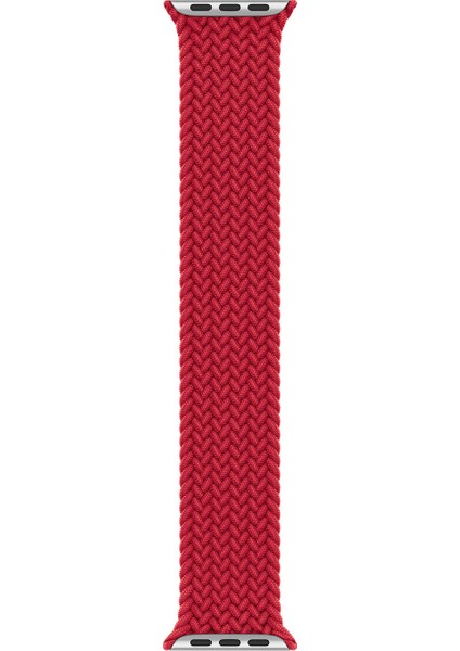 Apple Watch Ultra 2 Kordon, (Medium Size, 147MM) Braided Solo Loop Band Kırmızı