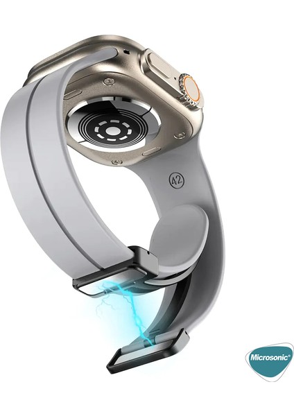Apple Watch Ultra 2 Kordon Ribbon Line Siyah Kırmızı