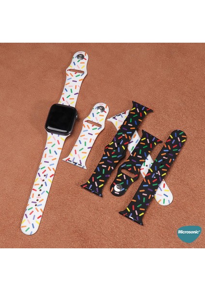 Apple Watch Series 9 45MM Silikon Kordon V2 Pride Edition Beyaz