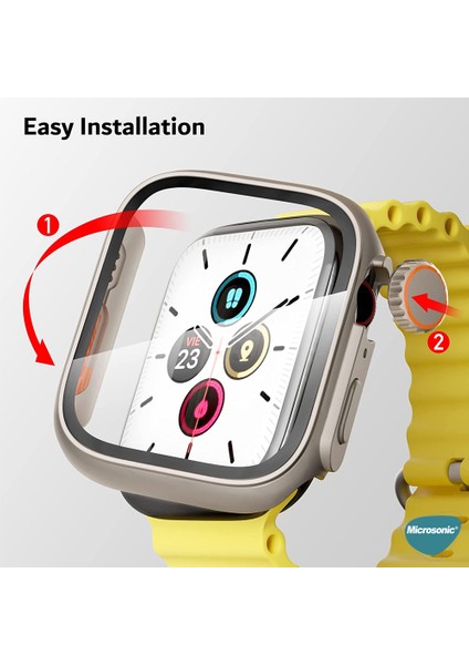 Apple Watch Series 9 45MM Kılıf Apple Watch Ultra Dönüştürücü Ekran Koruyucu Kasa Yıldız Işığı