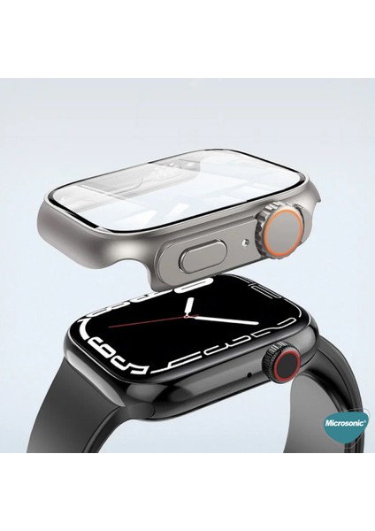Apple Watch Series 9 45MM Kılıf Apple Watch Ultra Dönüştürücü Ekran Koruyucu Kasa Yıldız Işığı