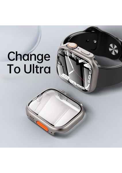 Apple Watch Series 9 45MM Kılıf Apple Watch Ultra Dönüştürücü Ekran Koruyucu Kasa Yıldız Işığı