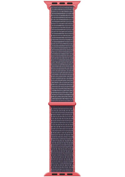 Apple Watch Series 9 41MM Hasırlı Kordon Woven Sport Loop Koyu Pembe