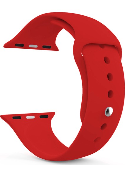 Apple Watch Series 9 45MM Silikon Kordon Kırmızı