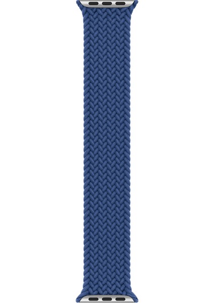 Apple Watch Series 9 41MM Kordon, (Small Size, 127MM) Braided Solo Loop Band Mavi