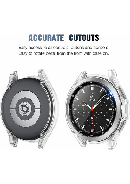 Samsung Galaxy Watch 6 Classic 47MM Kılıf Clear Premium Slim Watchband Şeffaf modelleri