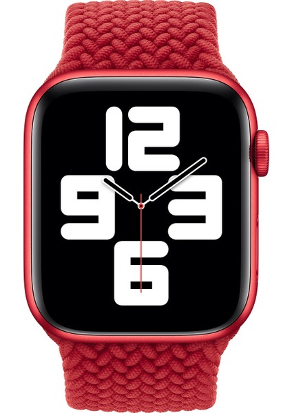 Apple Watch Series 9 45MM Kordon, (Medium Size, 147MM) Braided Solo Loop Band Lila