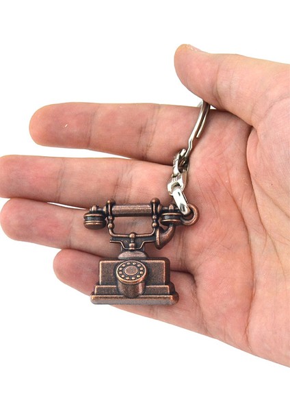 Antika Telefon Şeklinde Anahtarlık (Bakır Oksit) fiyatları