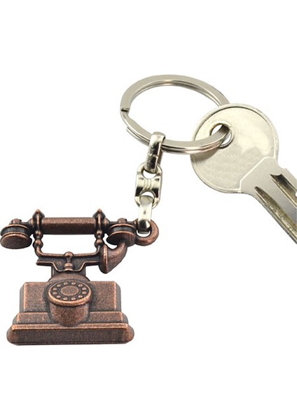 Antika Telefon Şeklinde Anahtarlık (Bakır Oksit) fırsatları