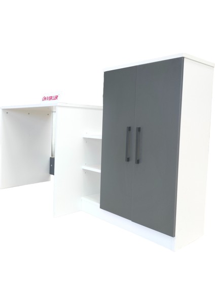 Çalışma Masası/kitaplık/dolap (Beyaz /antrasit