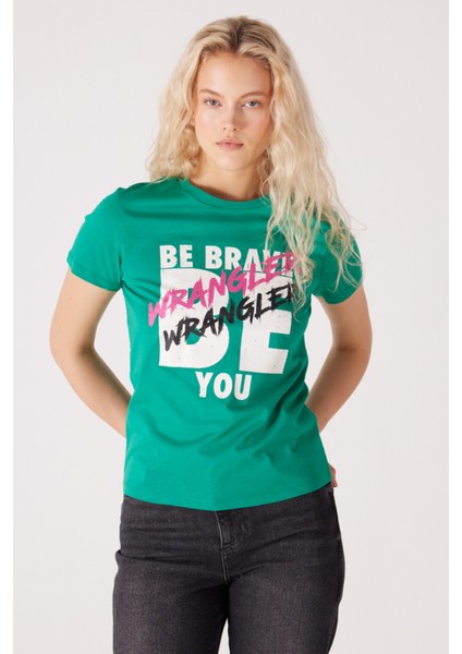 Slim Fit Dar Kesim %100 Pamuk Bisiklet Yaka Yeşil Tişört fiyatları