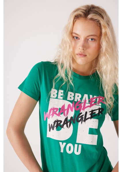 Slim Fit Dar Kesim %100 Pamuk Bisiklet Yaka Yeşil Tişört fırsatları