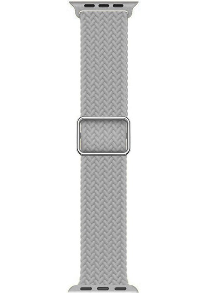 Apple Watch Series 9 41MM Kordon Braided Loop Band Gri