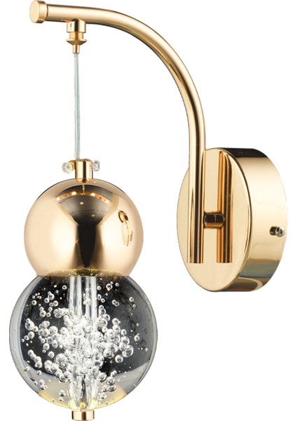 Sasha Modern 3 Renkli 3 Watt Gold Tasarım Salon Koridor Ledli Salon Aplik