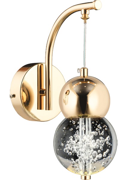 Sasha Modern 3 Renkli 3 Watt Gold Tasarım Salon Koridor Ledli Salon Aplik