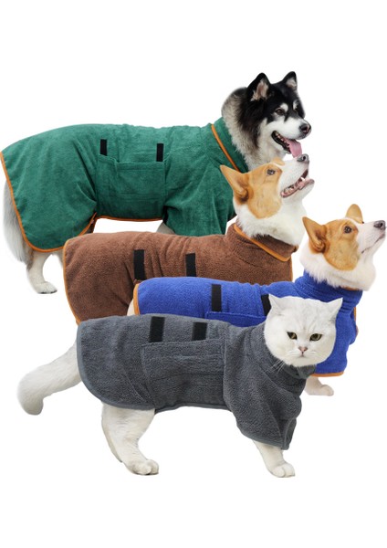 Evcil Hayvan Banyo Havlusu Emici Çabuk Kuruyan Evcil Hayvan Banyo Havlusu Mikrofiber Kedi ve Köpek Bornozu (Yurt Dışından) fiyatları