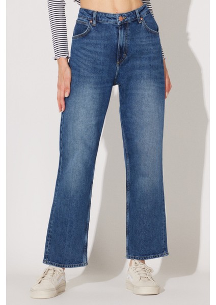 Rider Straight Fit Düz Kesim Düşük Bel Antrasit Esnek Jean Kot Pantolon