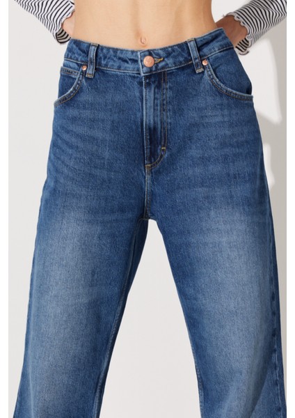 Rider Straight Fit Düz Kesim Düşük Bel Antrasit Esnek Jean Kot Pantolon