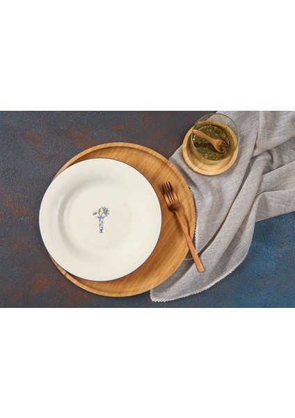 Vaso Piccolo Desen4 Düz Tabak 22 cm 04ALM008041