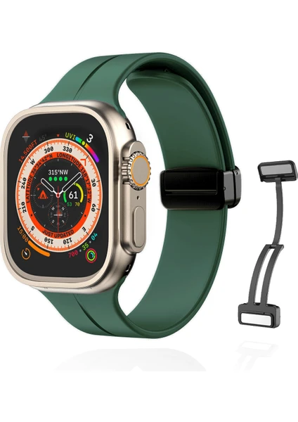 Apple Watch Serisi 9 Ultra 8 7 6 5 4 3 2 1 SE 38MM Su Geçirmez Silikon Spor Kordonu, Kolay Takma/çıkarma, Metal Manyetik özellikli