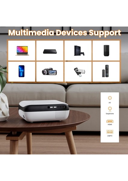 1080P 9500L Taşınabilir Dış Mekan Bluetooth Film Projektörü -100 Inc indirimleri