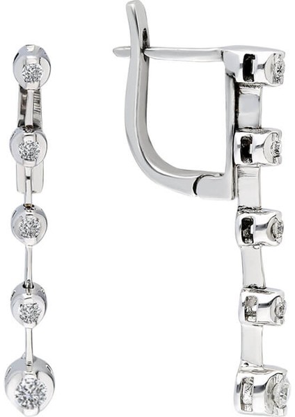 Pırlanta Taşlı Su Yolu Küpe 0406E0013