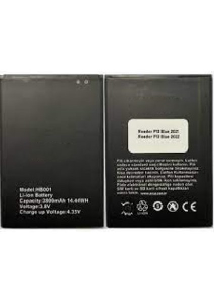 Teknonet Reeder P13 Blue Max Pro Lite 2022 Uyumlu Reeder 3800 mAh Batarya NT-103779
