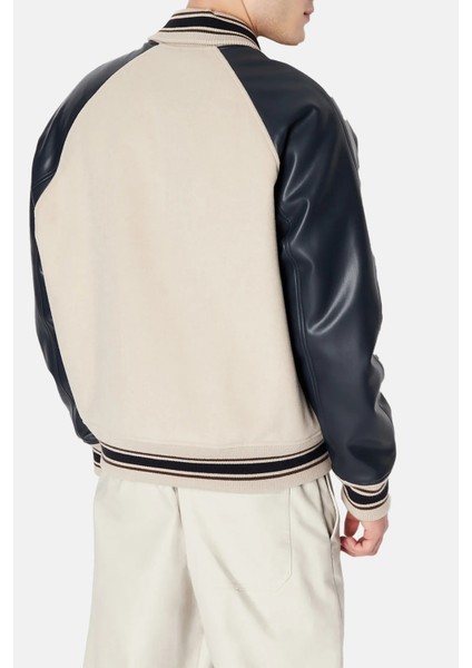Yünlü Kolej Yaka Regular Fit Bomber Ceket Erkek Ceket 6RZB21 Znıkz 49AJ fiyatları